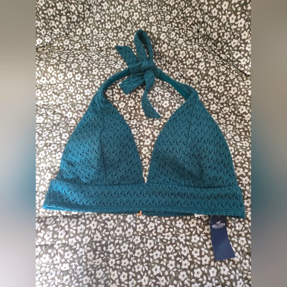 Hollister XL Teal Halter Bikini Top